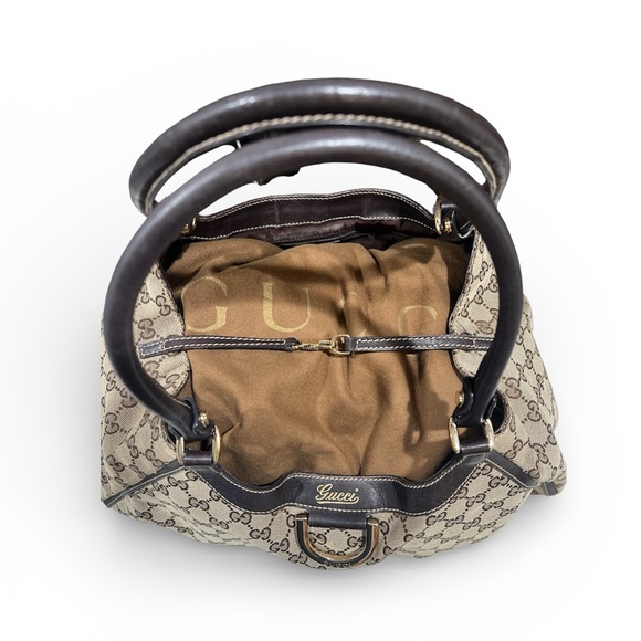 Authentic Gucci Abbey D-Ring Hobo – GG Monogram & Leather – Includes Dust Bag - Picture 3 of 15